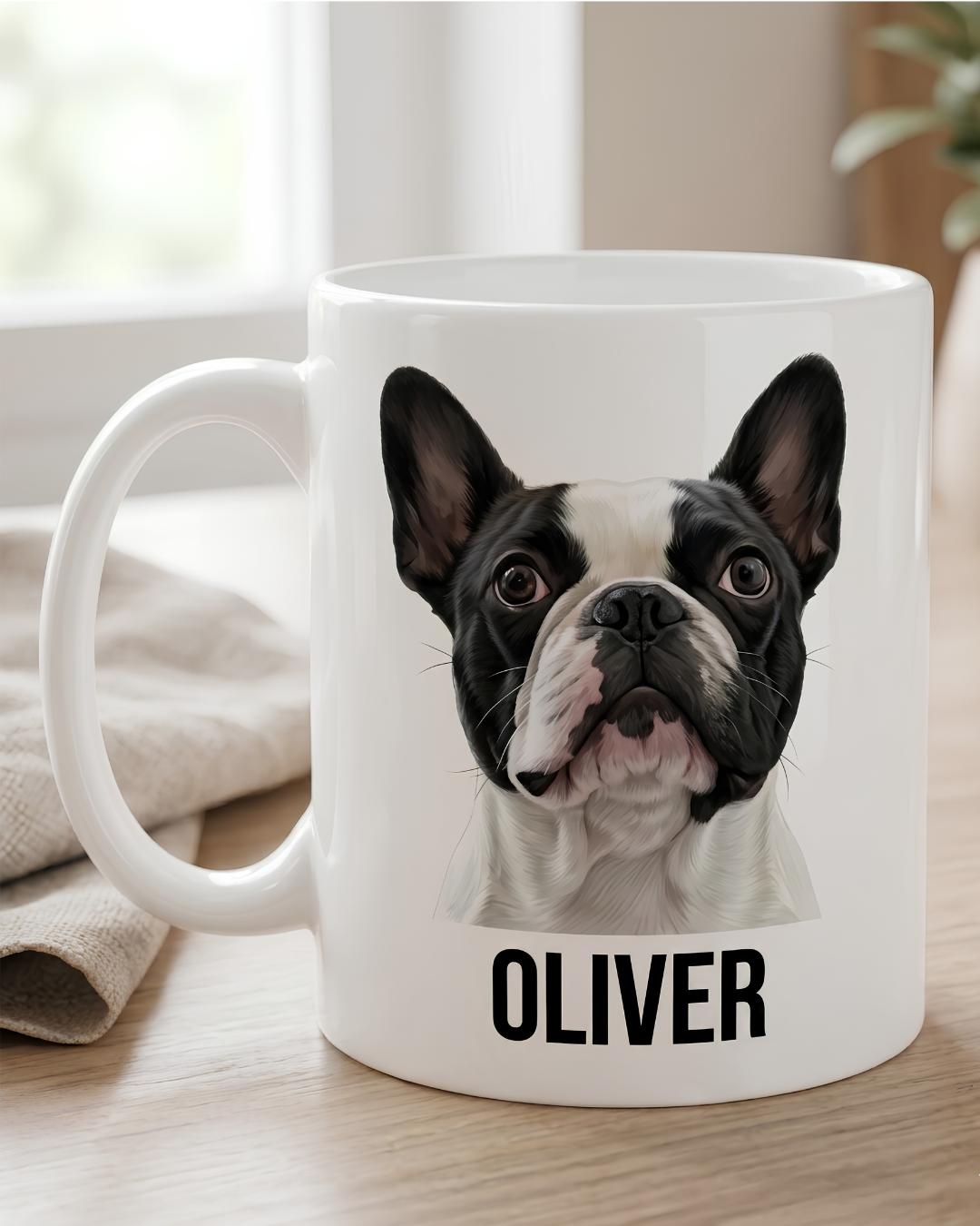 Taza Personalizada con Retrato Artístico de tu Mascota